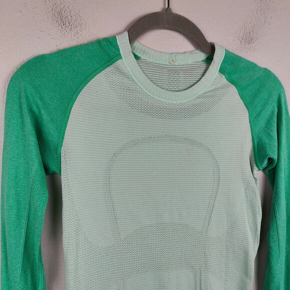 Lululemon Swiftly Tech Long Sleeve Top Womens 4 Fresh Teal Very Green Running - Picture 2 of 9